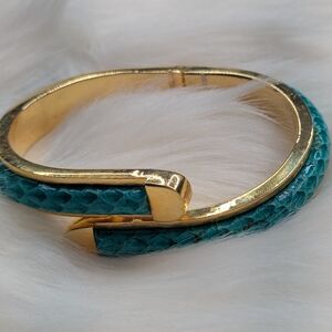 Genuine RARE vintage teal snakeskin bracelet